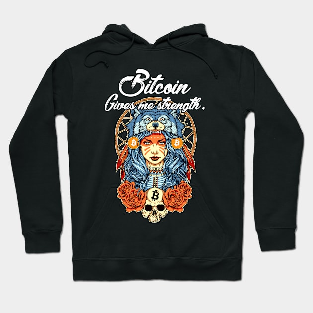 Modern Bitcoin Shaman Hoodie by CryptoTextile